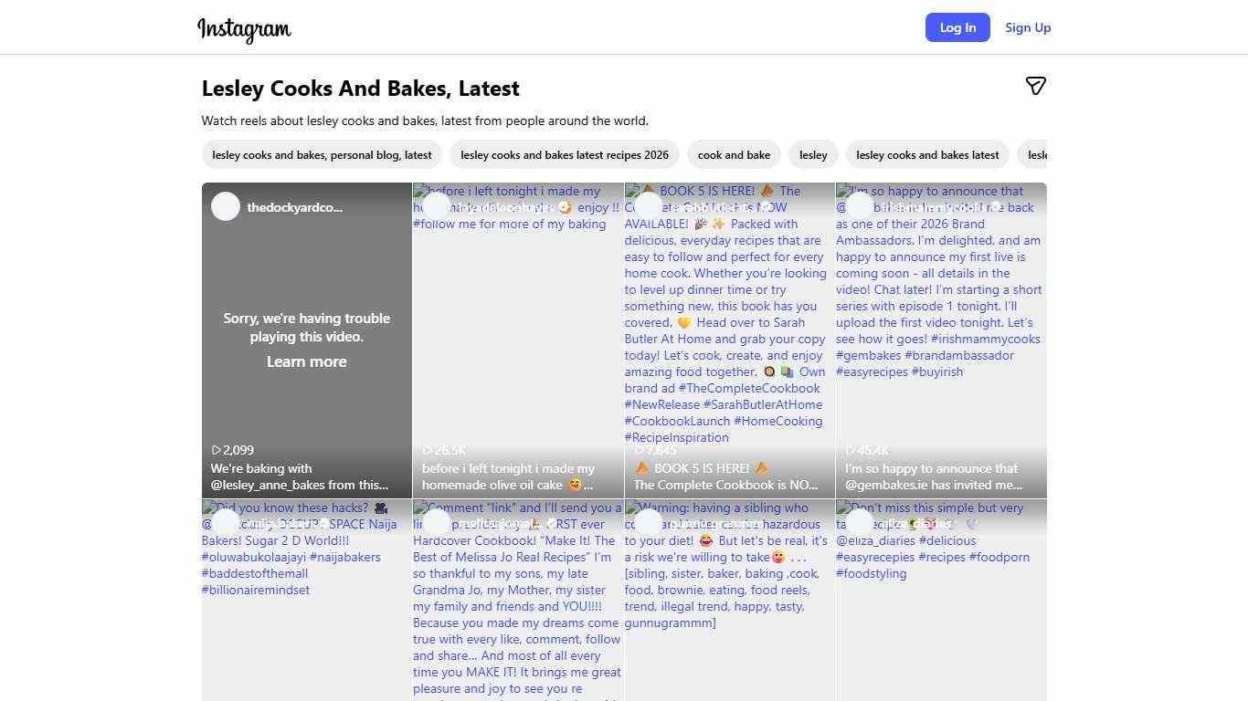 Lesley Cooks And Bakes, Latest